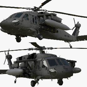 UH-60M Black Hawk Rigged For Maya